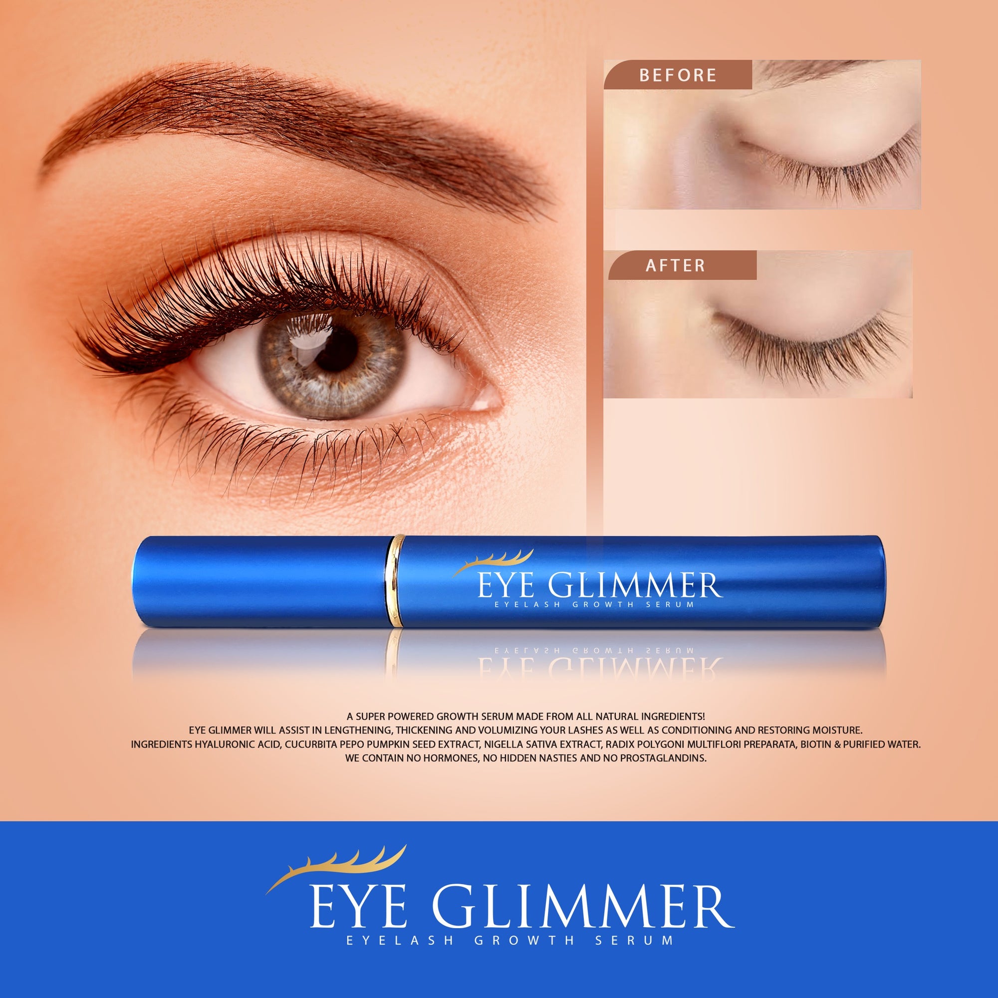 Achieve Luscious Lashes Naturally with Eye Glimmers Eyelash Growth Serum